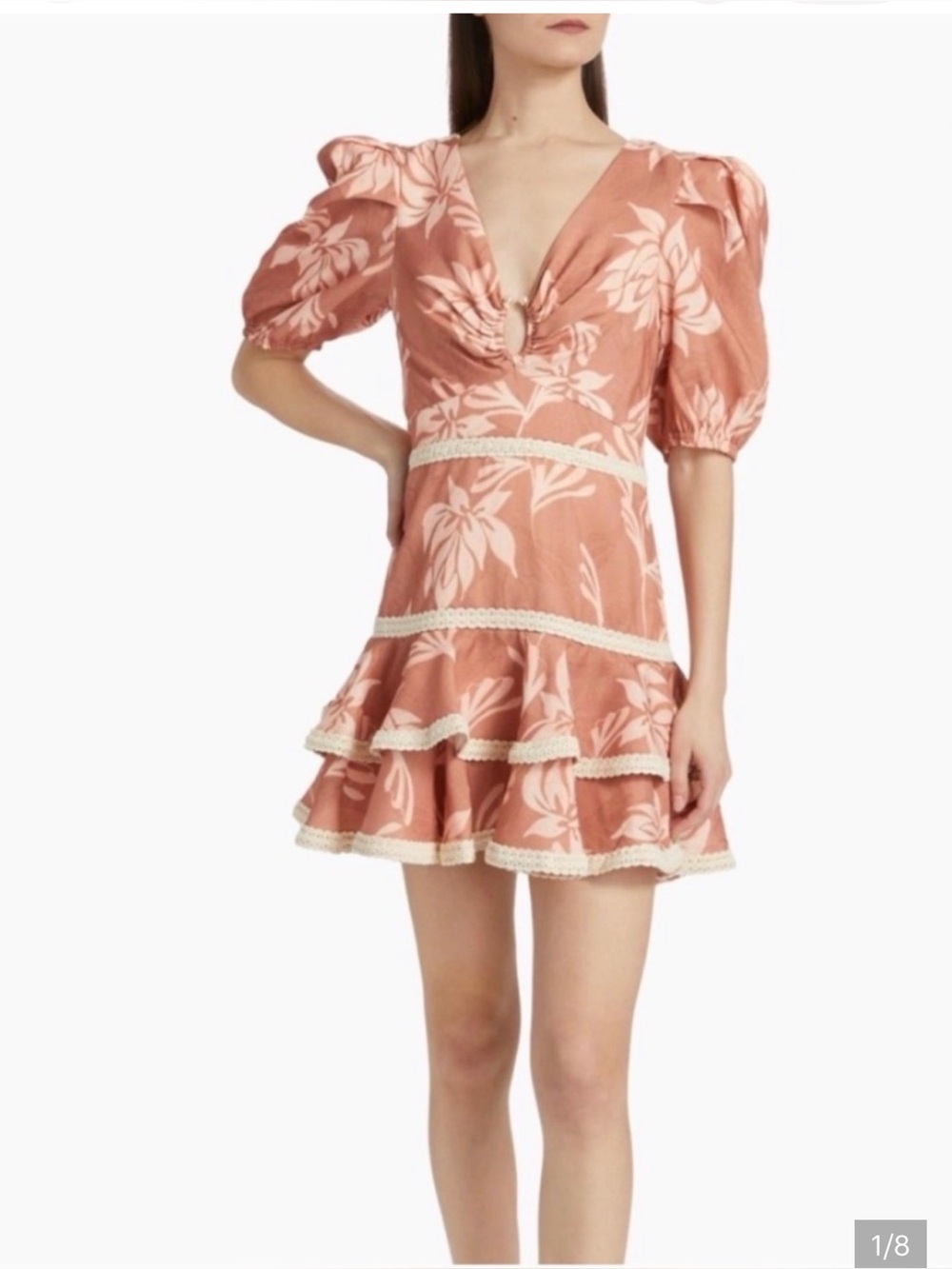 Patbo Puff-Sleeve Artichoke Mini Dress